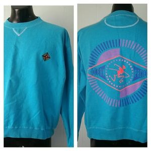Vintage Sweatshirt Surf Neon distressed faded